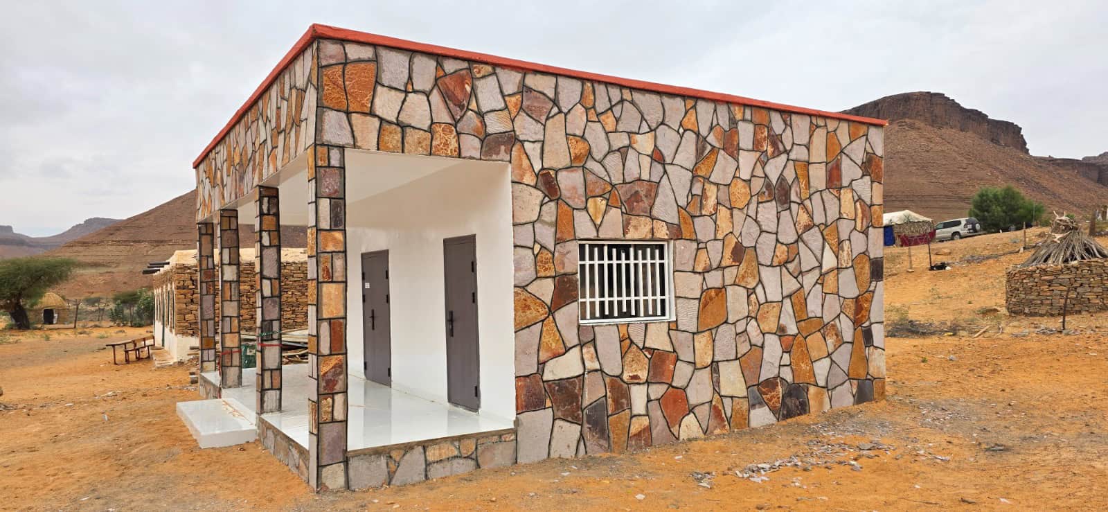 rendering della scuola a Zargha